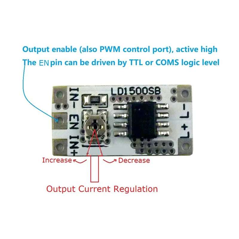 ABGI-PWM Modulo driver LED con corrente di uscita regolabile DC 3-6V 28-1500Mah Convertitore di corrente costante DC-DC controllato