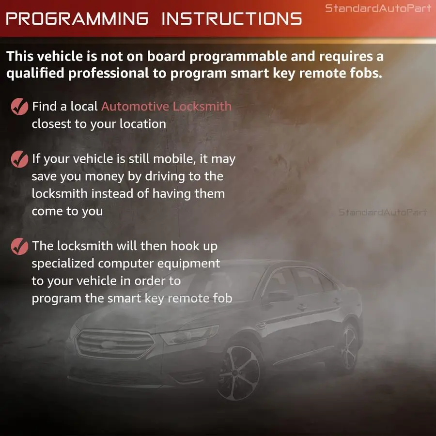 Fob d'entrée intelligent sans clé, Compatible avec Ford Edge Explorer Flex Taurus Focus Expedition Escape M3N5WY8610 M3N5WY8609 164R8092 80