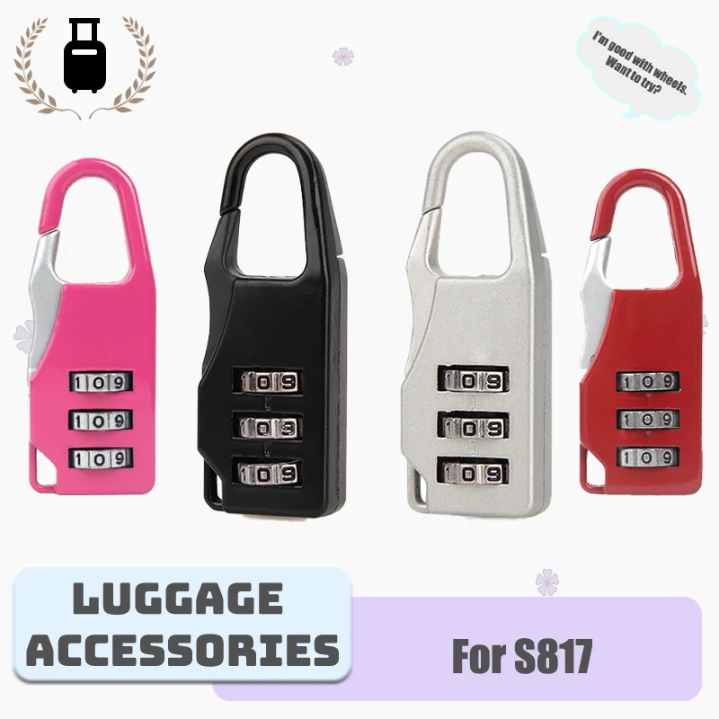 

For S817 Universal Mini Combination Padlock Luggage & Backpack Lock Lockers & Toolboxes Keyless Anti-Theft Security
