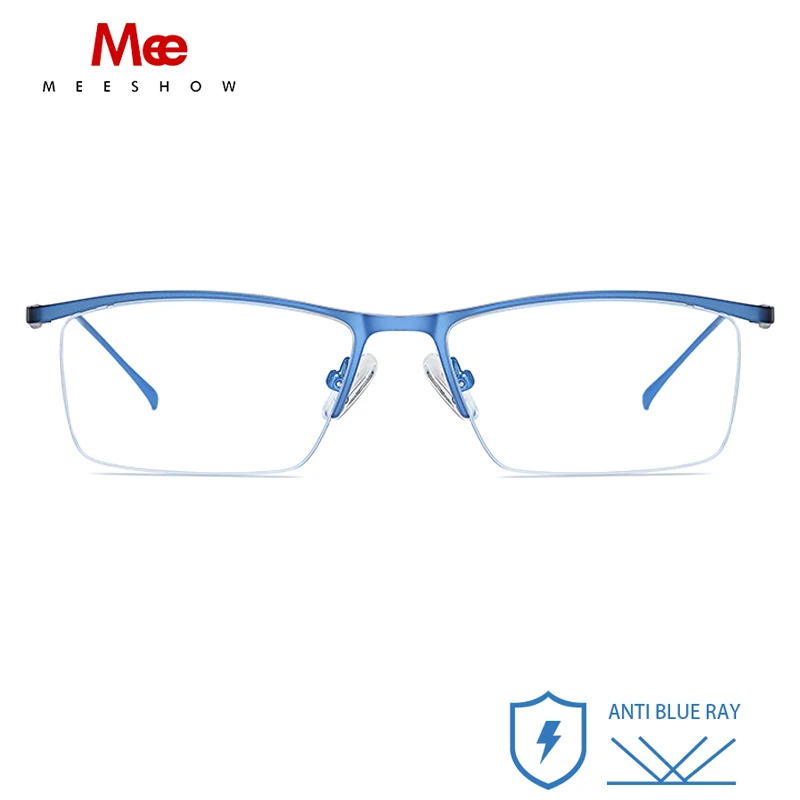 

Meeshow Anti Blue Light Blocking men Reading Glasses CR-39 Resin Lens Glasses Lenses +0.5 +0.75 Women Mens eyeglasses diopter 1