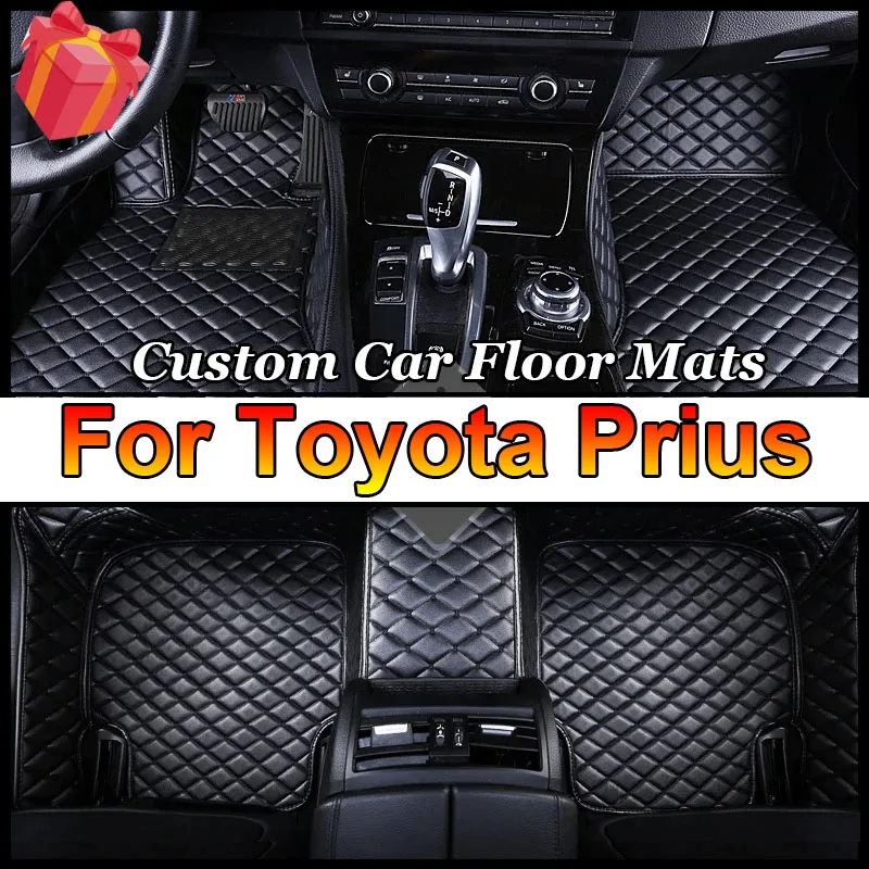 Car Floor Mats For Toyota Prius 2012 2013 2014 2015 2016 2017 Custom Auto Foot Pads Automobile Carpet Cover Interior Accessories