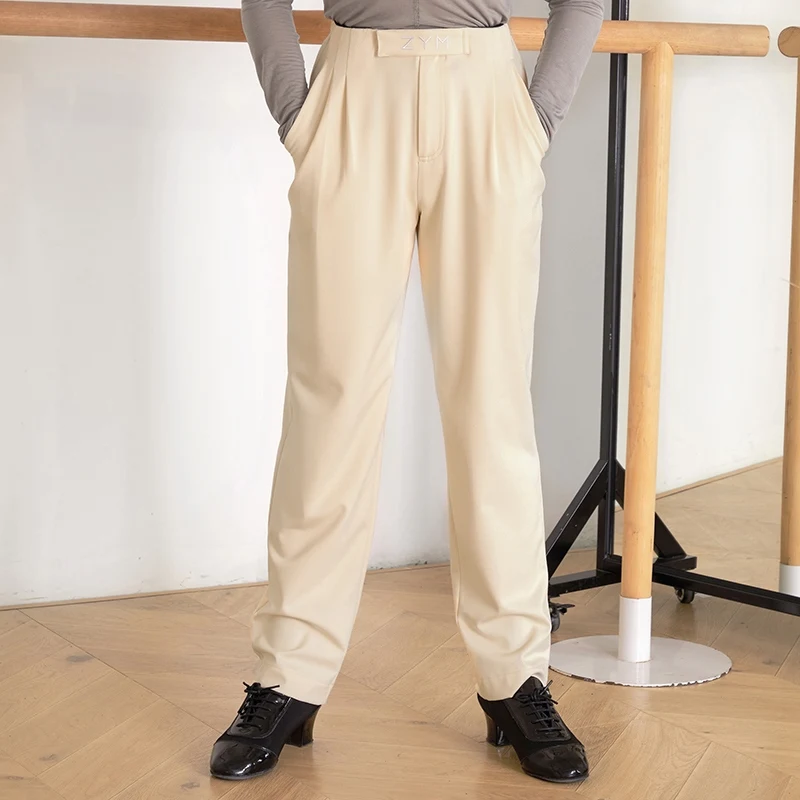 男性ラテンダンスパンツボーイズ男性ラテンダンスウェアチャチャルンバ社交ダンス競技服練習ズボンNV21755