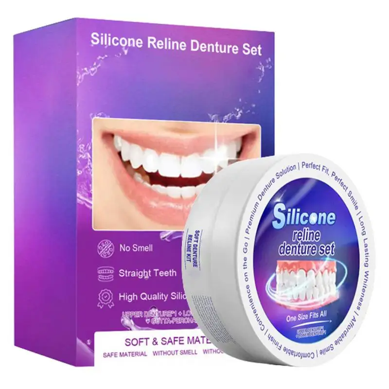 Denture Modification Kit Modify the gaps between teeth Comfortable and natural Denture Reliner Kit seamless for kids adults