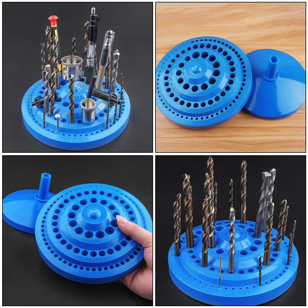 

1Pcs Tool Storage Case Drill Bits Organizer 100 Holes Nail Drill Grinding Bit Storage Tray Holder Multiple Holes Box