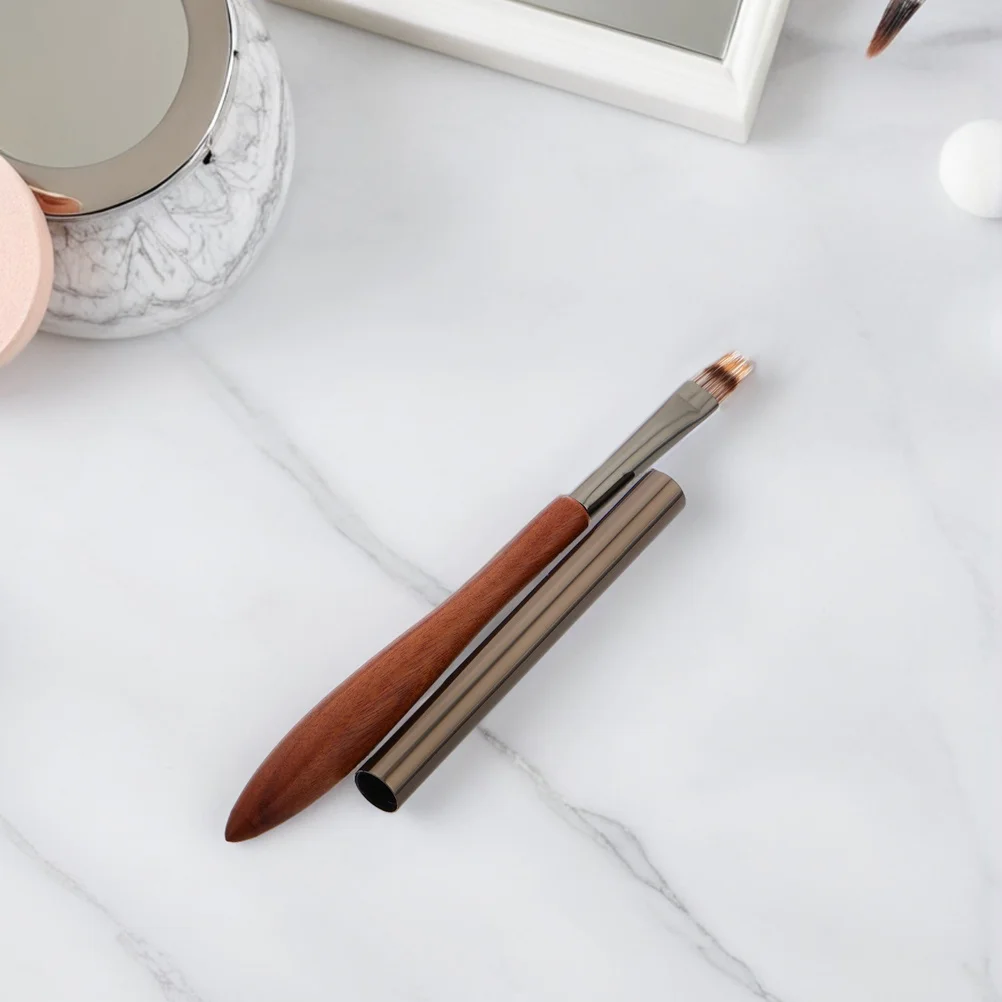 

2Pcs Versatile Nail Art Brush Soft Bristle Sandalwood Gourd Handle Smooth Gradients Blending Colors Professional Salon Home Use