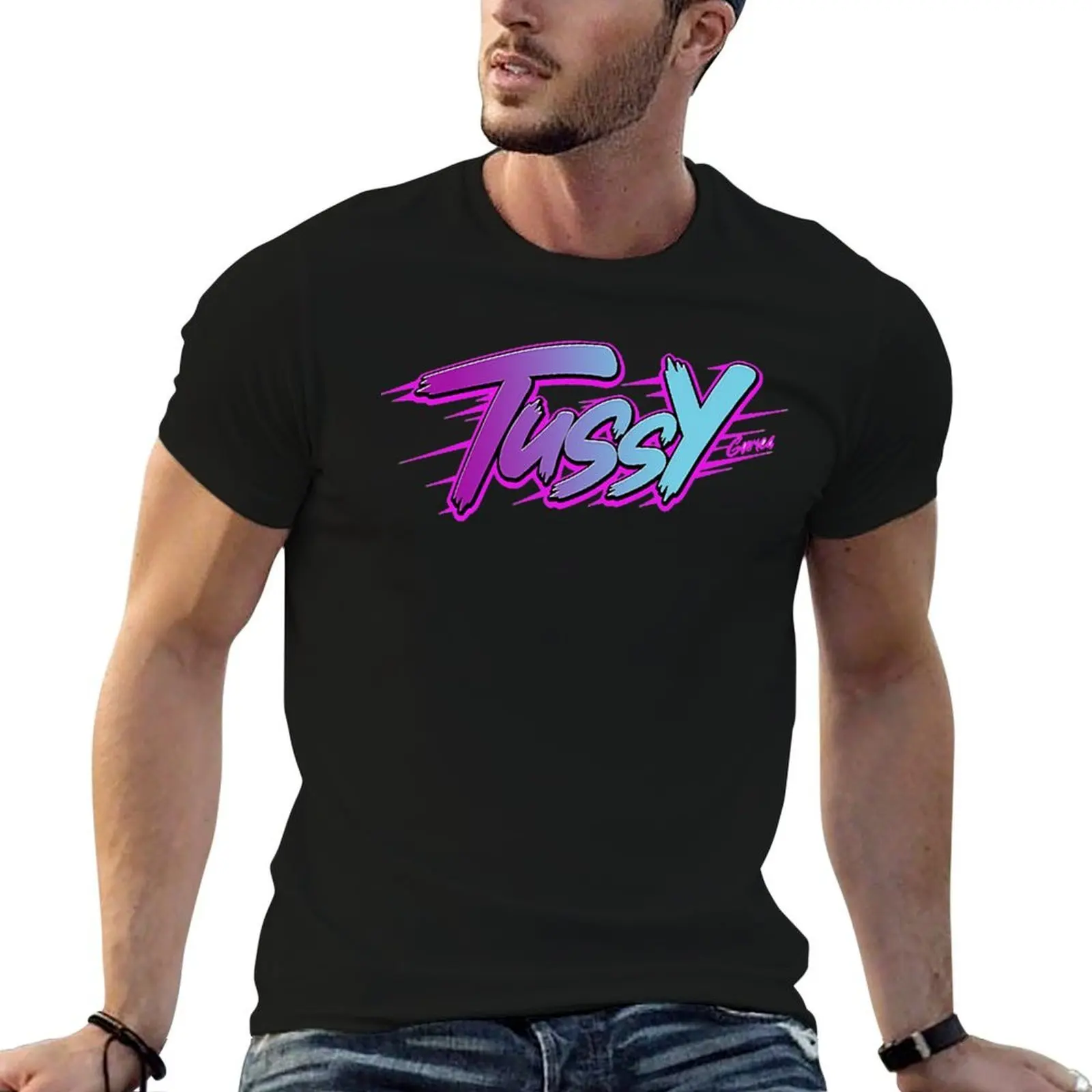 

Tussy Games T-Shirt cotton tshirt 100% man t shirt heavy cotton t shirts for man pack white T-shirt