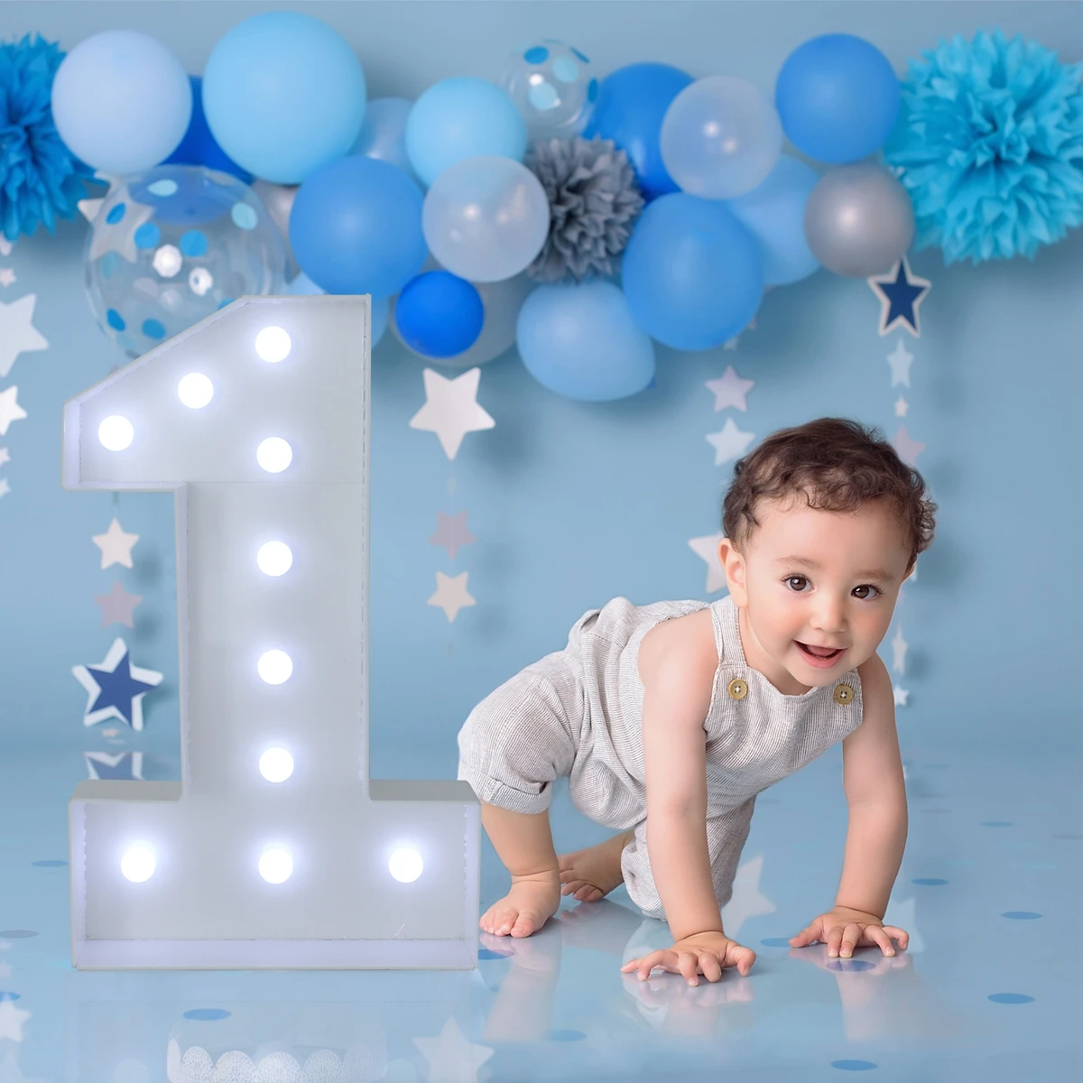 Número gigante luminoso para fiestas infantiles con luz blanca cálida - imagen 3