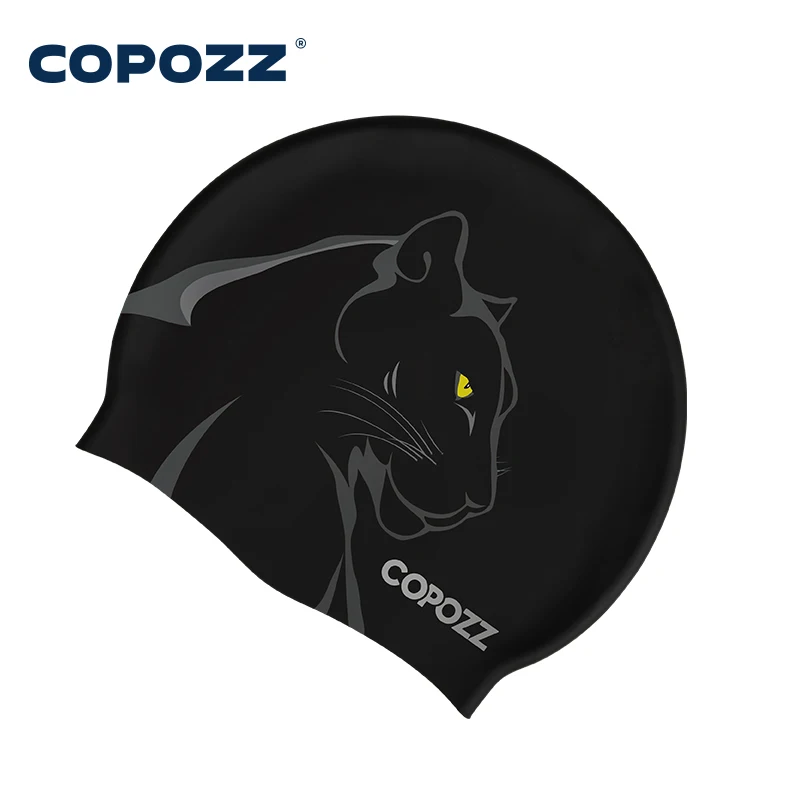 COPOZZ Water Sports Women Men Swimming Cap Ear Protect Long Hair Large Swim Pool Hat Professional Sports Waterproof Swim Cap