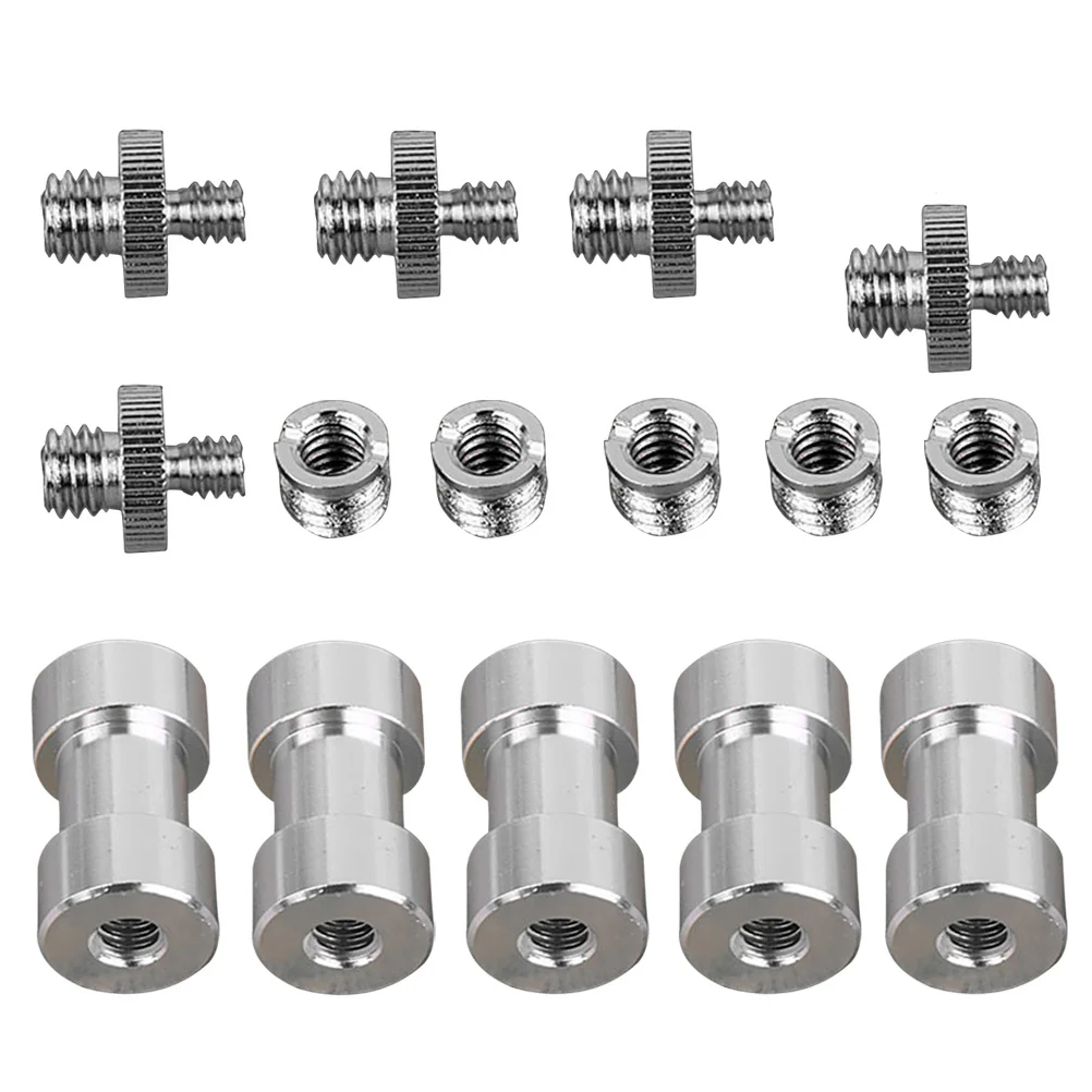 

5Set Camera Mount Screw Adapter Metal Convert Adapter for Tripod Flash Light Stand Umbrella Holder Swivel Photography