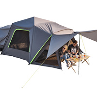 VEVOR SUV Tent for Camping Waterproof PU2000mm Spacious Double Layer Design SUV Camping Tent with Shade Awning and Mesh Windows