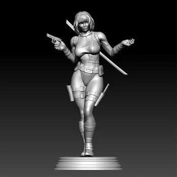 1/24 1/18 Zestaw modeli z żywicy Ninja Girl Figurka Rzeźba Niepomalowana Bez Koloru RW-1407