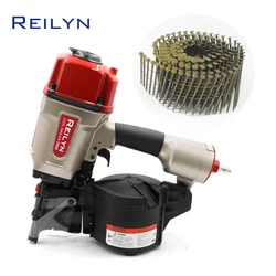 CN90B Air Nailer Coil Nail Gun 50mm-90mm Pneumatic Nail Gun For Heavy Duty Pallets and Crating Working