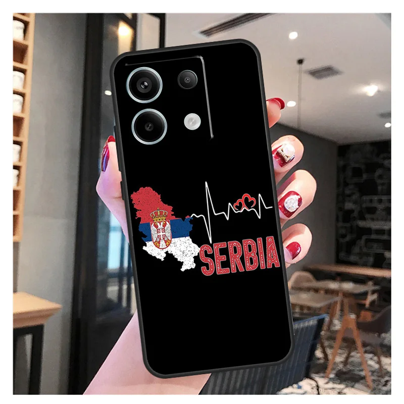 Flag of Serbia Serbian Case For Xiaomi Redmi Note 13 Pro 12 11 9 10 12S 11S 10S 9S Redmi 13 12 10C 12C 13C Cover