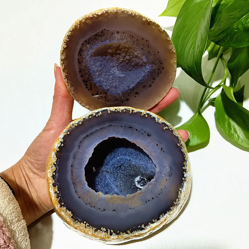 A Natural Stone Agate Twain Druzy Geode Crystal Cluster Cave Gemstones Feng Shui Crysta Meditation Exorcism Home Room Decoration