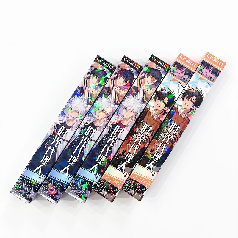 

5Pcs Link Click Retractable Pen Blind Box Set - Random Character Writing Pen Study Stationery Gift 0.5mm Tip