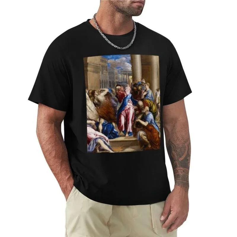 Christian art painting by El Greco Cleansing of the Temple 1600A  Shirt  Christ Driving the Money Changers from the Temple