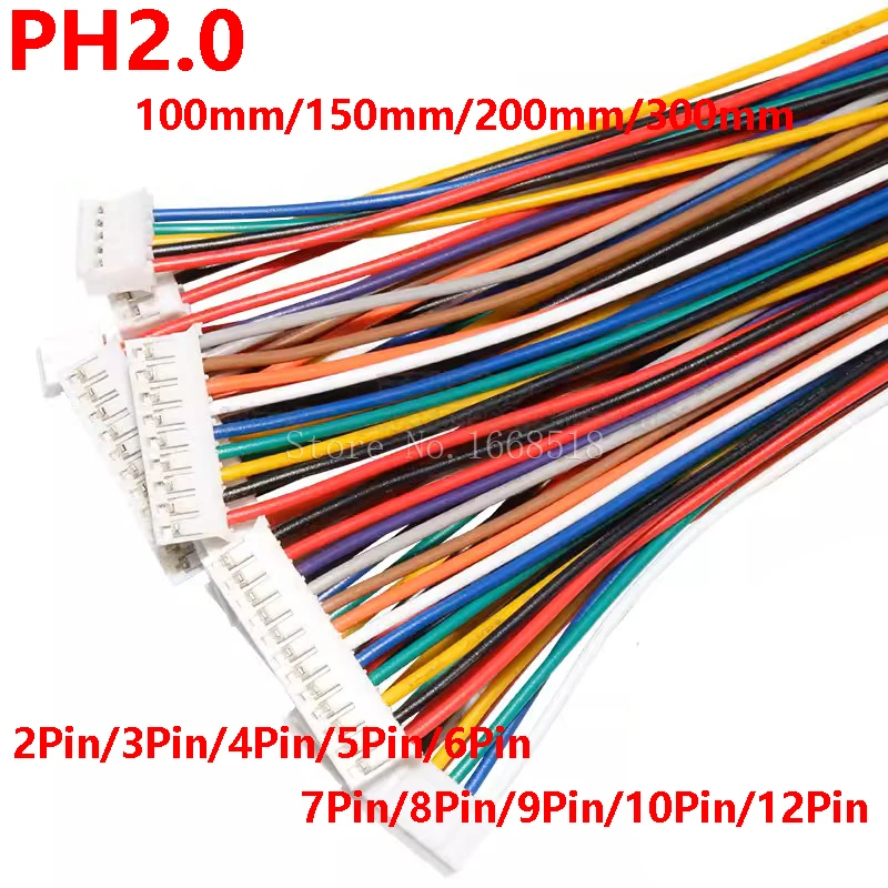 10PCS Mini Small Micro JST 2.0mm PH2.0 Male Female Connector 2/3/4/5/6/7/8/9/10-Pin Plug With terminal Wires Cable Socket 26AWG