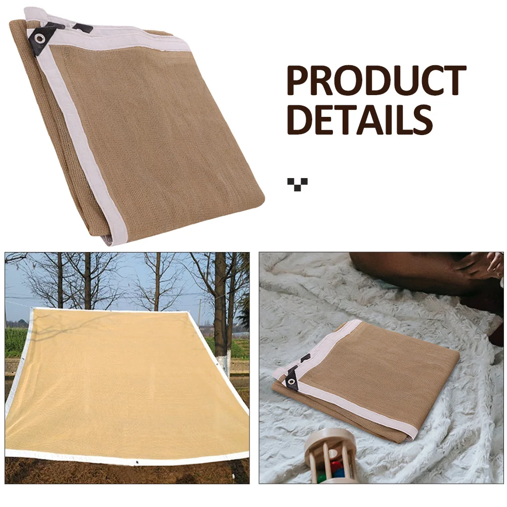 

1pc Net Pe Thick Waterproof Breathable Heat Garden Sunshade Insulation For Balcony Garden Patio Summer Use Beige