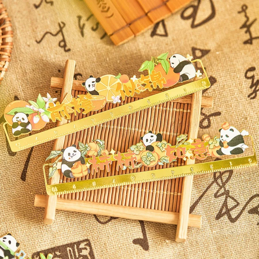 1pc High Quality Panda Metal Bookmark with Ruler for Graduation Gift and Souvenir