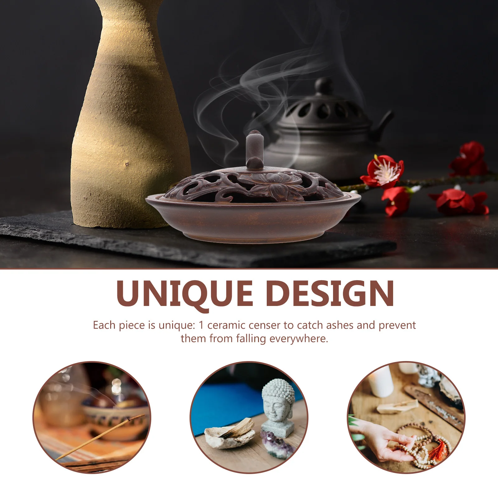 

Exquisite Ceramic Censer Ornament Multi Scene Incense Holder for Relaxation and Home Decoration Desktop Aroma Therapy Burner