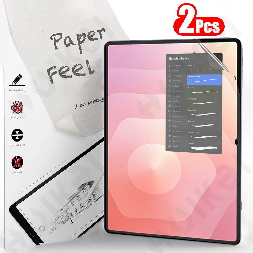 2 Pcs For Samsung Tab S11 11inch 2025 Paper Feel Screen Protector Ultra Clear Soft TPU Film Sensitivity Anti-Scratch