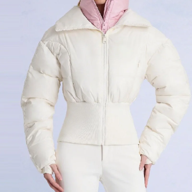 

2025 женская осенне-зимняя хлопковая теплая куртка с длинным рукавом и воротником, однотонные модные пальто, новая женская верхняя одежда для похудения на талии