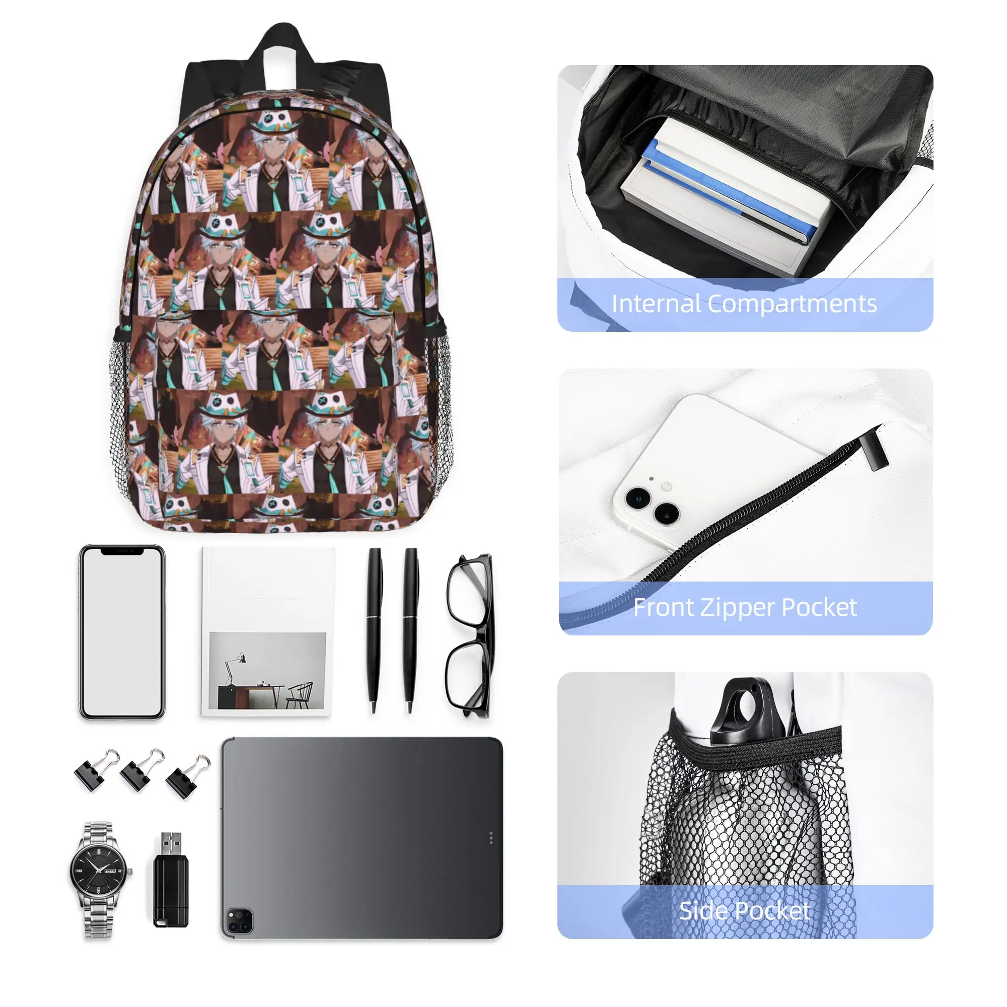 Ifa Anime Game Genshin Impact Backpack Hot Sale Daypack Large Capacity Boys Girls BookBag Shoulder Bags for Men Women School Bag