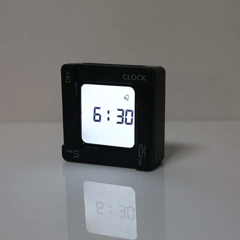 Relógio quadrado útil diy tempo gestão pomodoro temporizador com temporizador de vibração