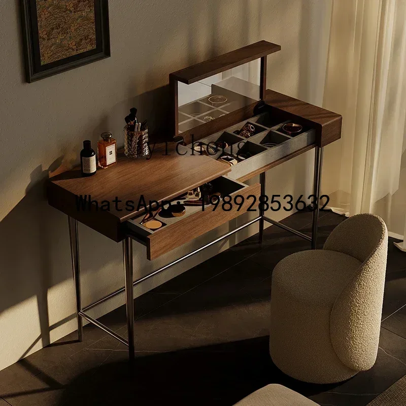 X6  dresser bedroom solid wood clamshell makeup table minimalist premium desk table
