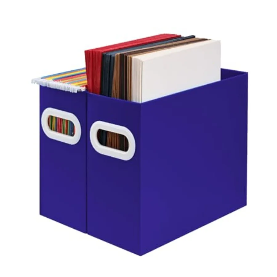 

Hanging File Organizer, Cardboard File Folder Organizer for, Desk Documents Storage Box, Portable File Folder Holder Boxes for