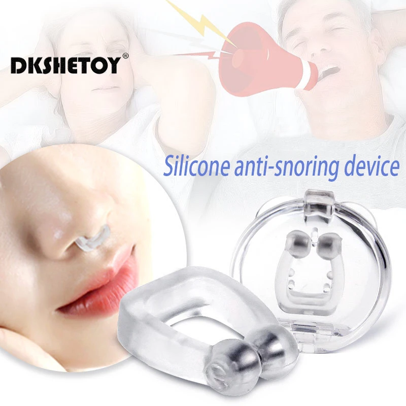 Clip nasal de silicona antirronquidos, dispositivo magnético silencioso de ayuda para dormir, protector nocturno con funda, envío rápido