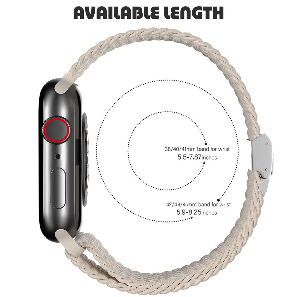 Braided Solo Loop For Apple watch band 44mm 45mm 49mm 40mm 41mm 38mm 42mm Nylon Snap bracelet iWatch ultra series 8 se 6 7 strap