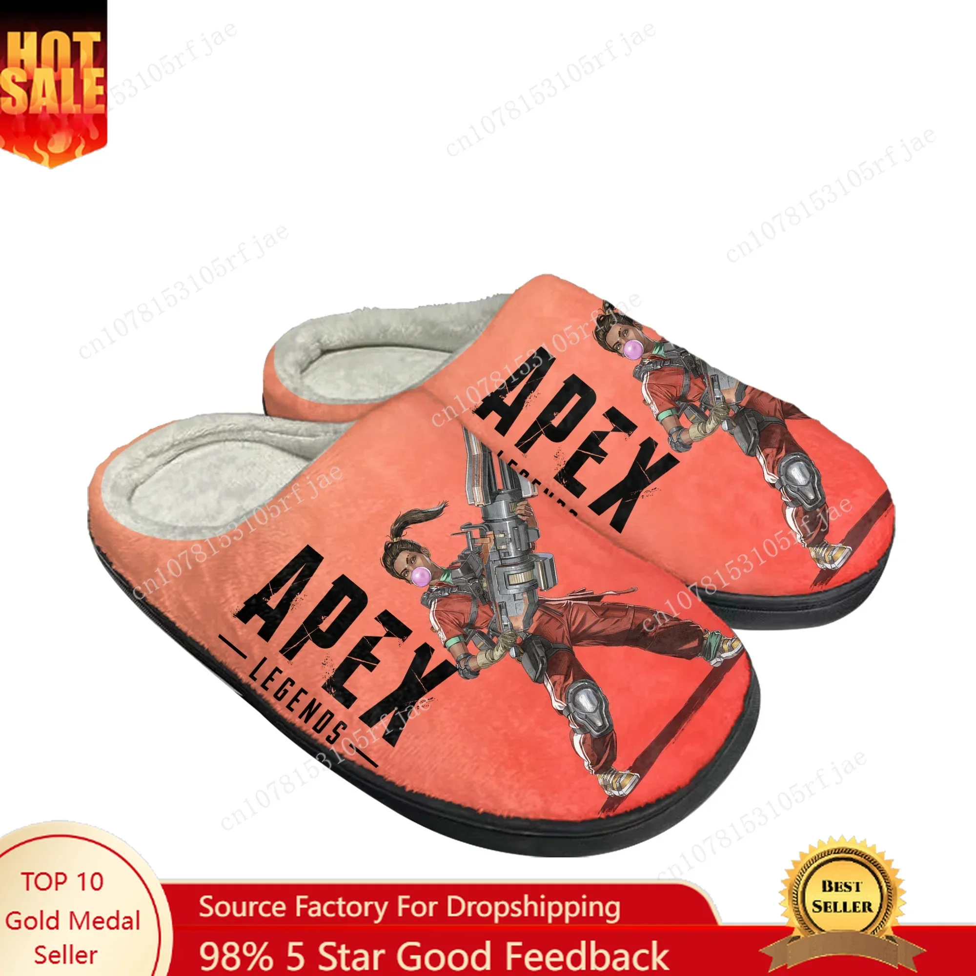 

Apex Legends Rampart Home Cotton Slippers Hot Cartoon Game Mens Womens Plush Bedroom Casual Keep Warm Shoes Tailor Made Slipper