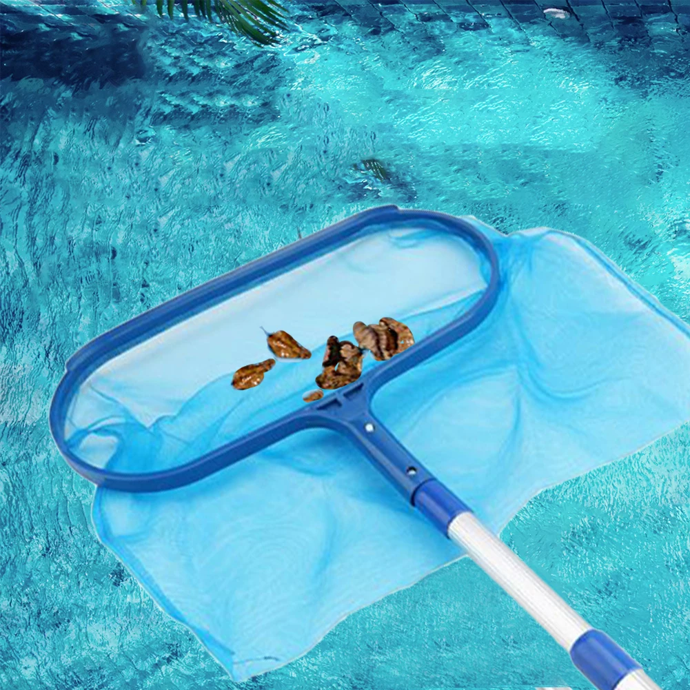 

Pond Removal Cleaning Leaf Rake Mesh Swimming Pool Skimmer Net w/Telescopic Pole