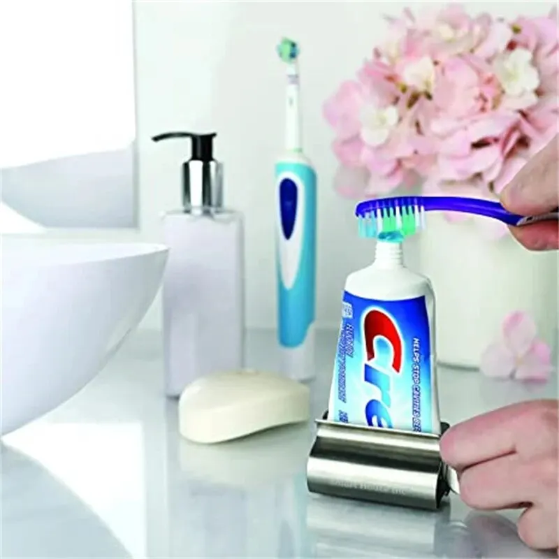 

1pc Stainless Steel Wringer Roller Rotate Dispenser for Ointments Cosmetics Bathroom Accessories Toothpaste Squeezer Tube Roller