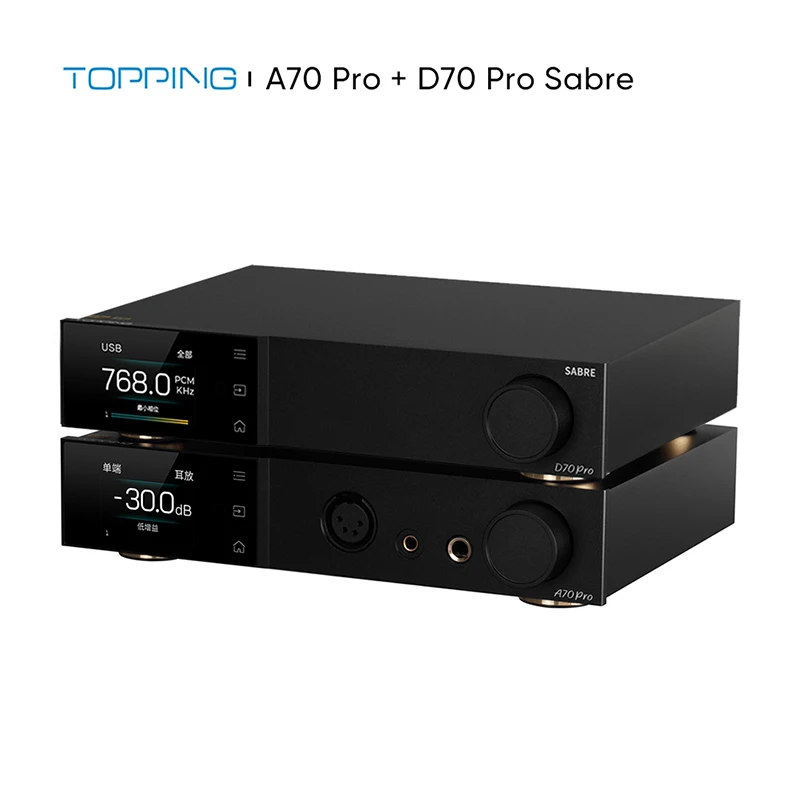 

TOPPING A70 PRO + D70 Pro SABRE + комбинированный кабель XLR