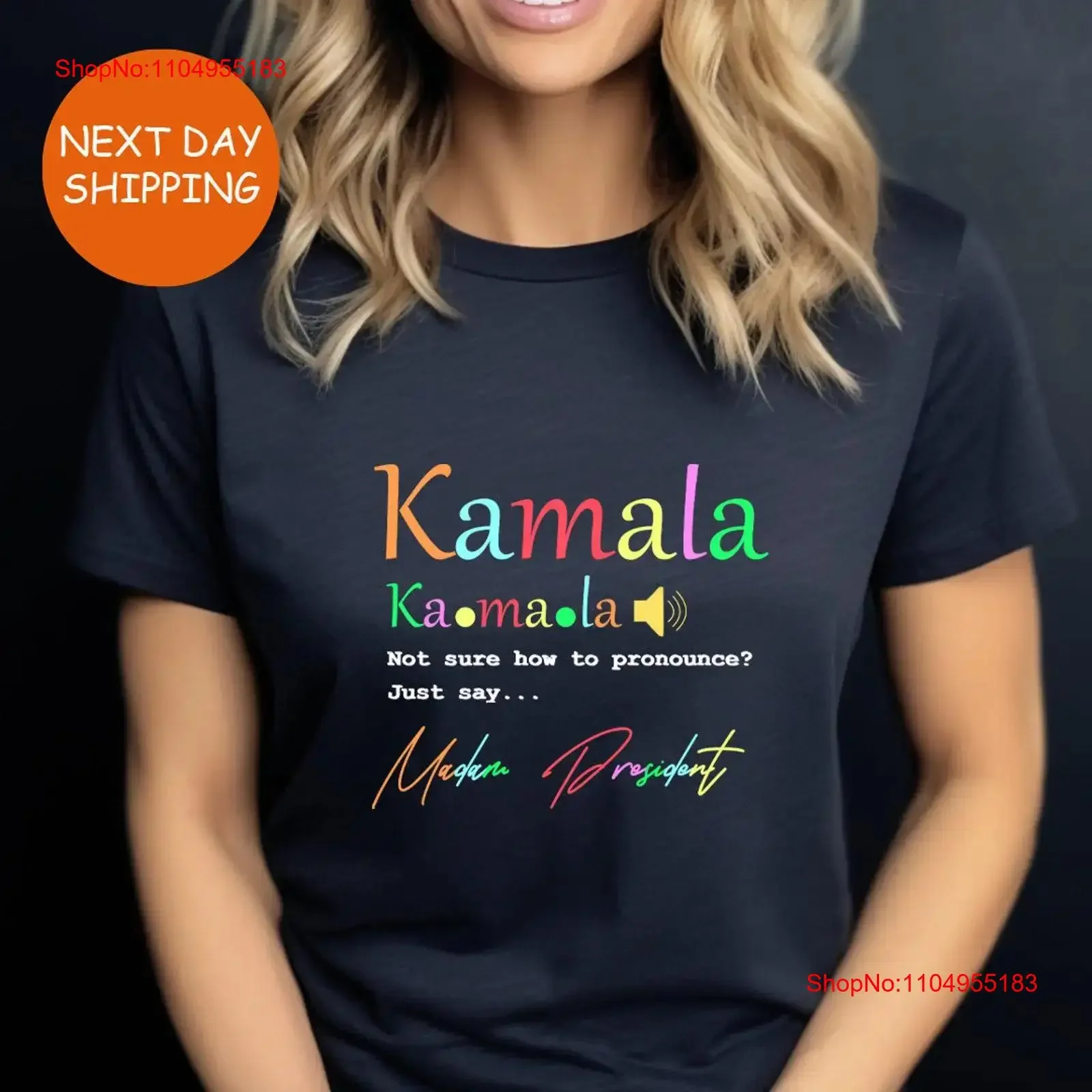 

Not Sure How To Pronounce Just Say Madam President T shirt Only First Black For Election 2024 vintage Washed Casual Breathable