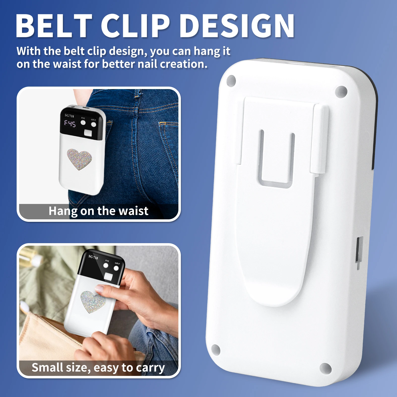 Taladro eléctrico para uñas de 45000RPM, lima de uñas recargable de poco ruido, esmalte de uñas profesional para herramientas de salón de manicura