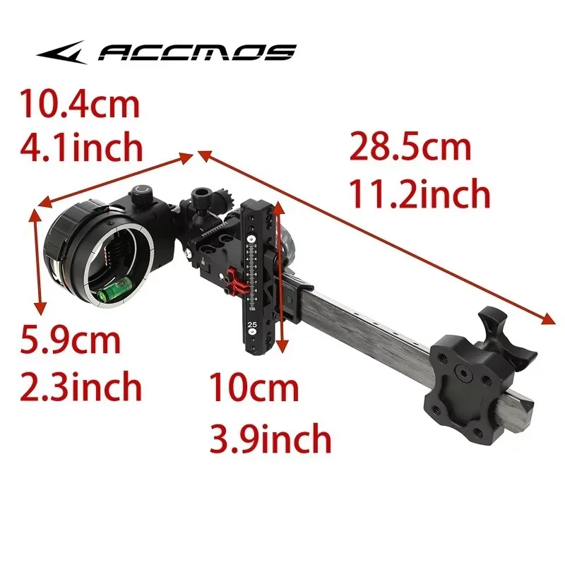 TX2650 Compound Bow 4X/6X/8X Sight  5 Pin Sight 6inch Left/Right Hand use Archery Shooting Hunting