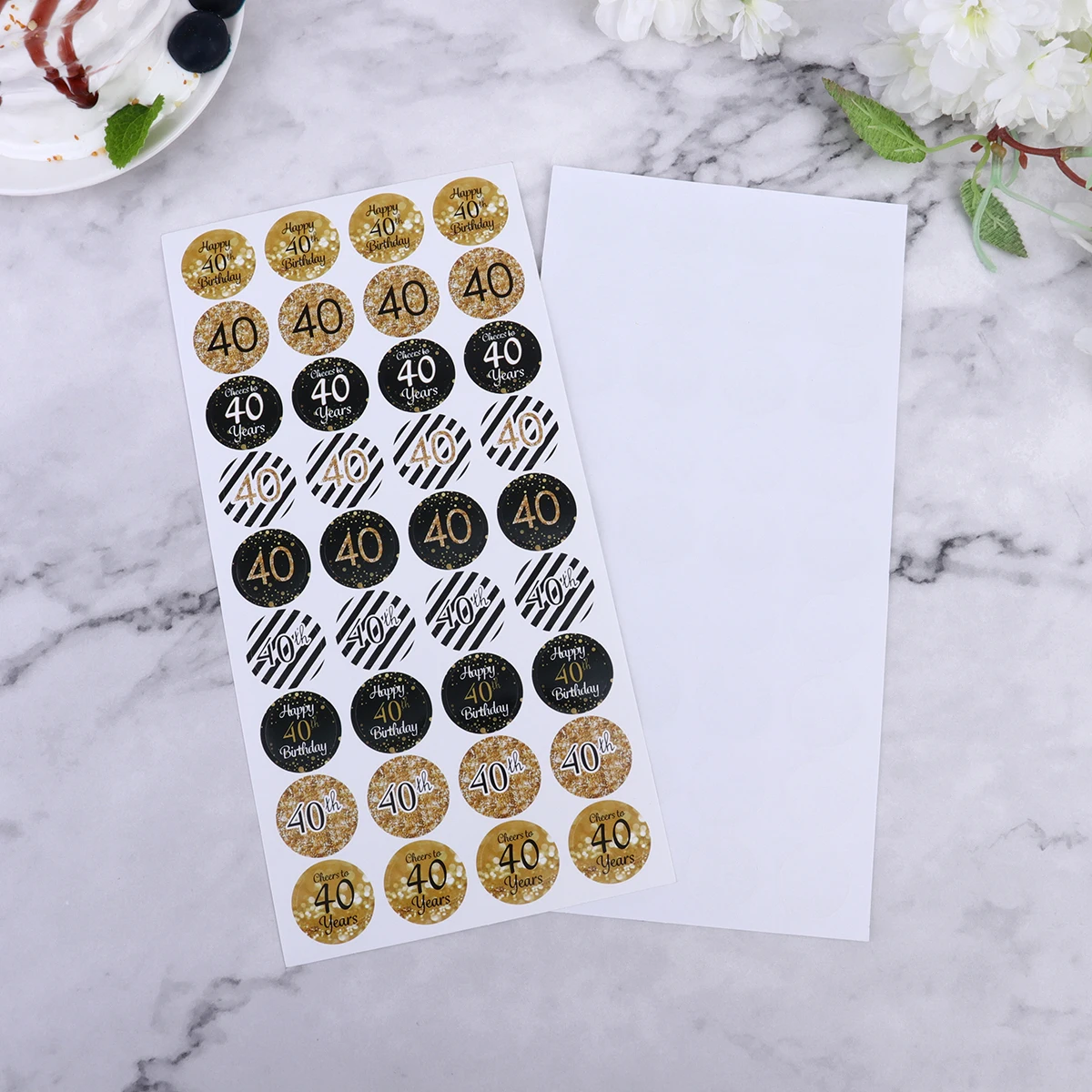 432 Pcs Birthday Party Stickers Gift Packing Decals Round Paper Sealing Creative Fun Atmosphere Decorative