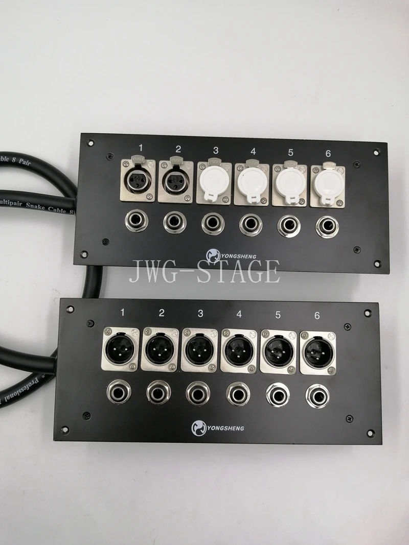 6-Way Xlr Male And Female Junction Box, Dedicated Through Wall Sound Box For Recording Room