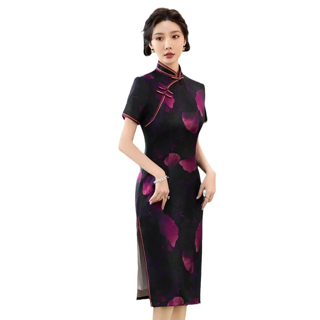 

Cheongsam Elegant Evening Dress Wedding Shanghai Toast Artistic Party Marriage Engagement Old Good Quality