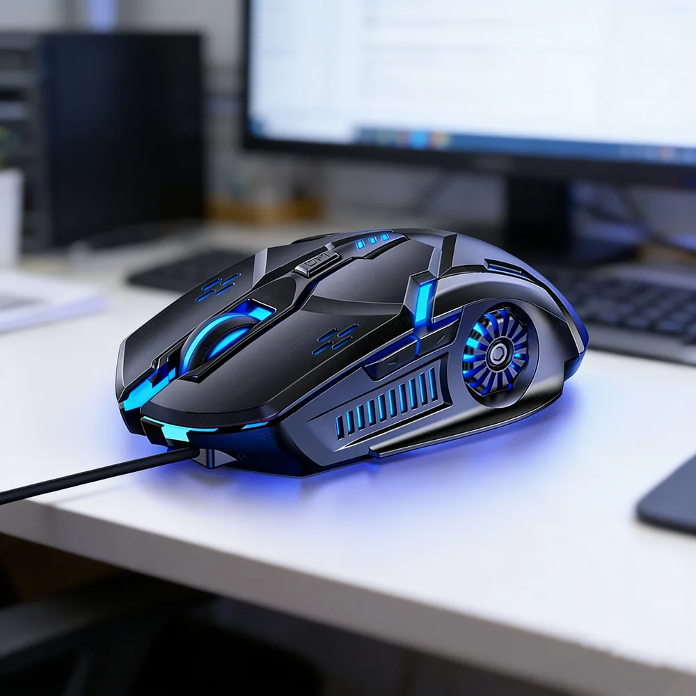 

Игровая мышь G5 Mute с проводным подключением, RGB-подсветкой, механическая, бесшумная, 6 кнопок, 3200 DPI, RGB, для киберспорта, для компьютера, ноутбука, геймеров