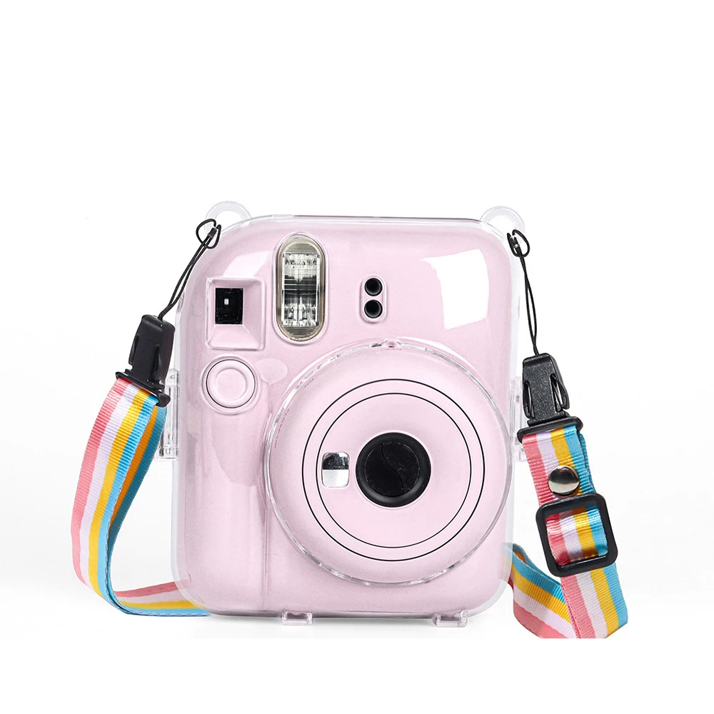 For Instax Mini 12 Crystal Transparent Protective Case Cover Bag for Fuji Fujifilm Instant Camera Bag for Instax Mini 12