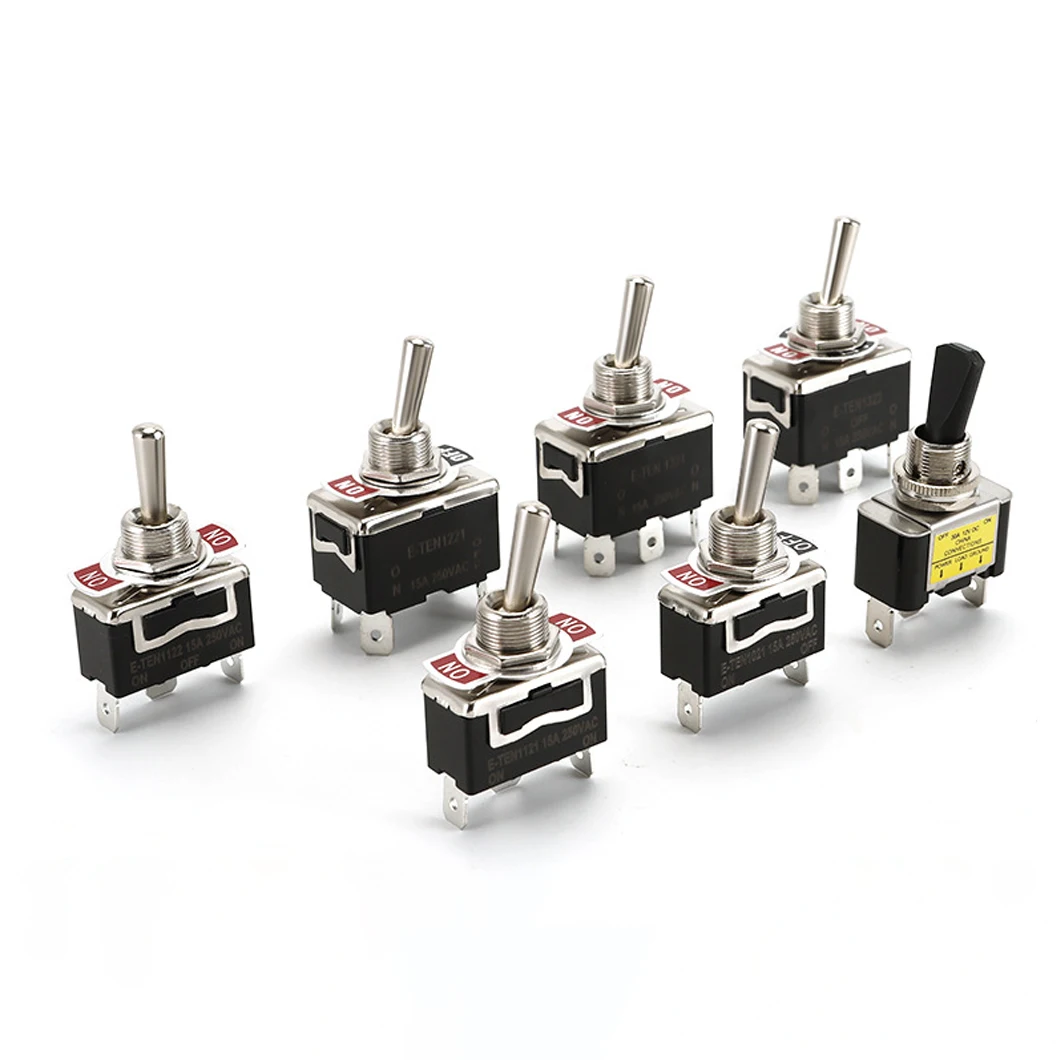 E-TEN1021/1121/1122/1221/1321/1322 Metal Rocker Toggle Switch M12 ON-ON/ON-OFF/ON-OFF-ON Latching/Momentary Toggle Switcj