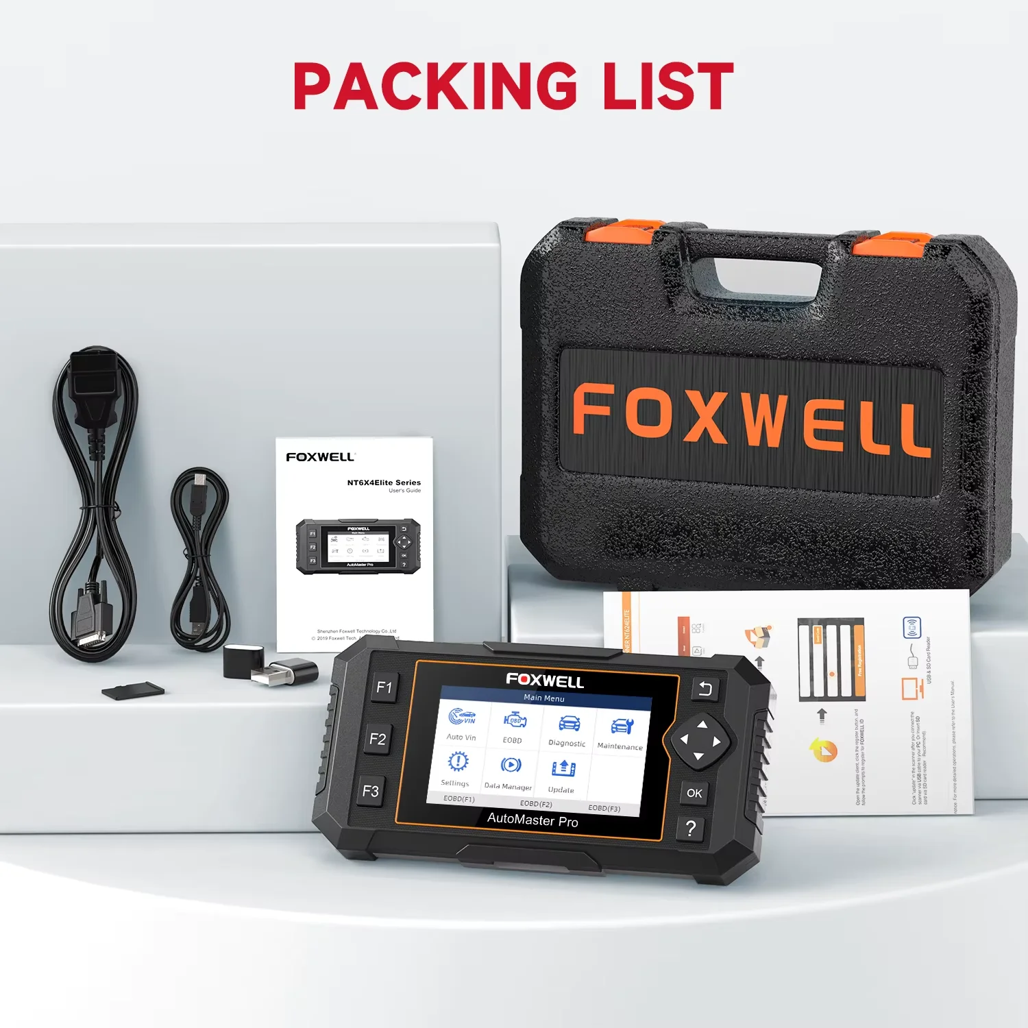 FOXWELL NT614 Elite OBD2 Scanner Motor ABS SRS AT Codelezer Scanolie/EPB/ABS Bloeden/SAS/gas Reset Auto Diagnostisch Hulpmiddel