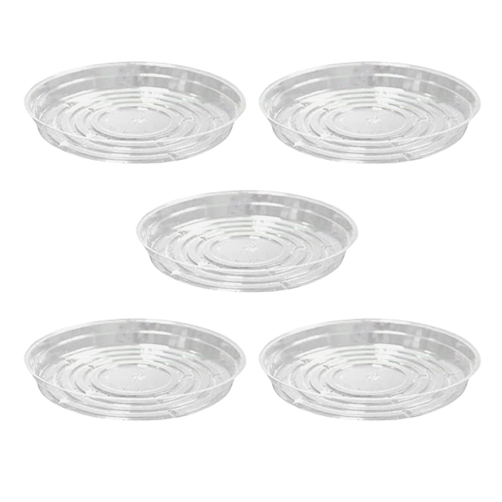 

5Pcs Round Potted Drip Trays Transparent Plastic Plant Pot Saucer Home Garden Indoor Outdoor Accessories