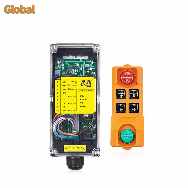 

YU-4 4 buttons singIe speed industrial Wireless Radio Crane Remote Control switches Hoist track crane Lift controller