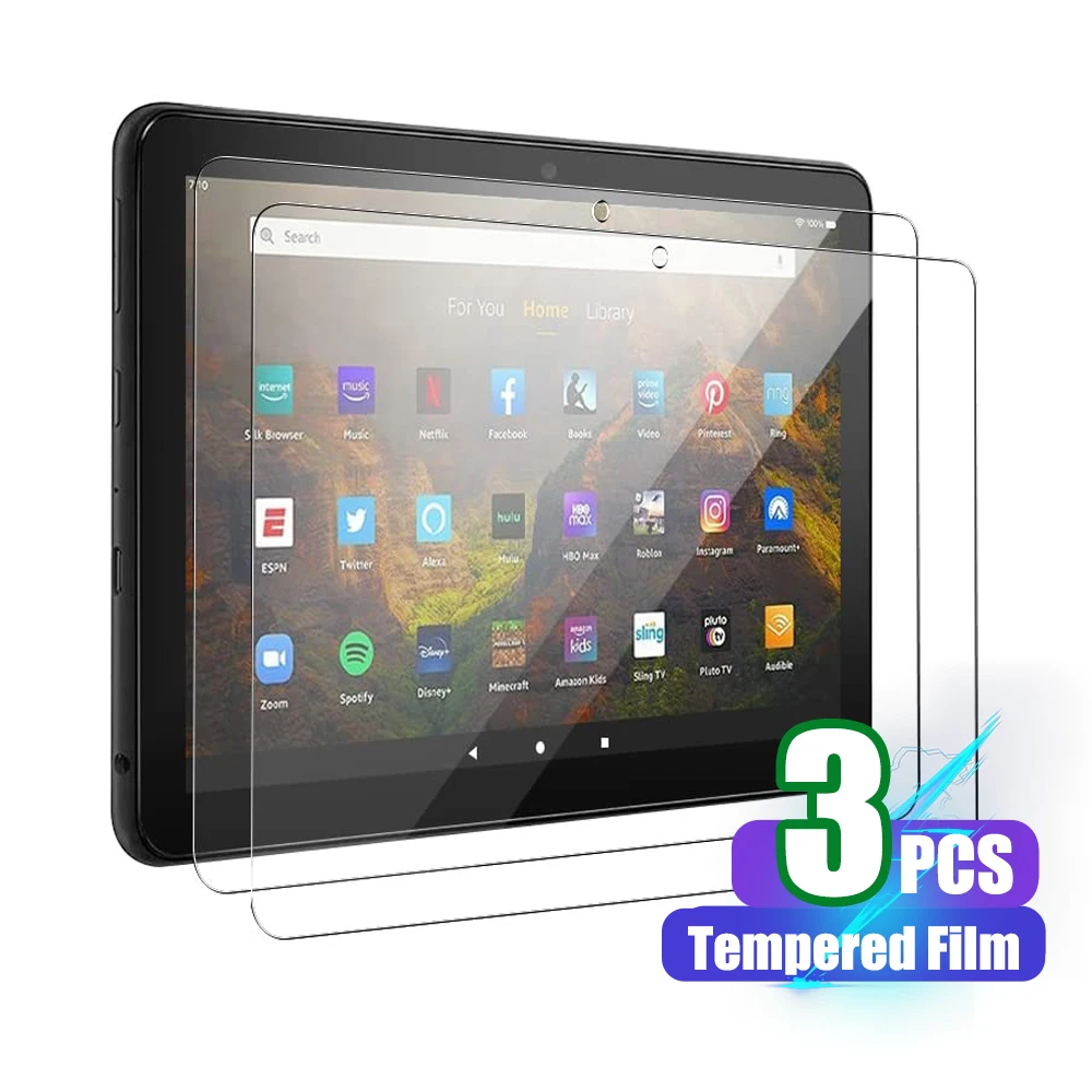 Screen Protector for Amazon Fire HD 10 2021 Released Kindle Fire HD 10 Plus Tablet Tempered Glass Film 10.1 Inch