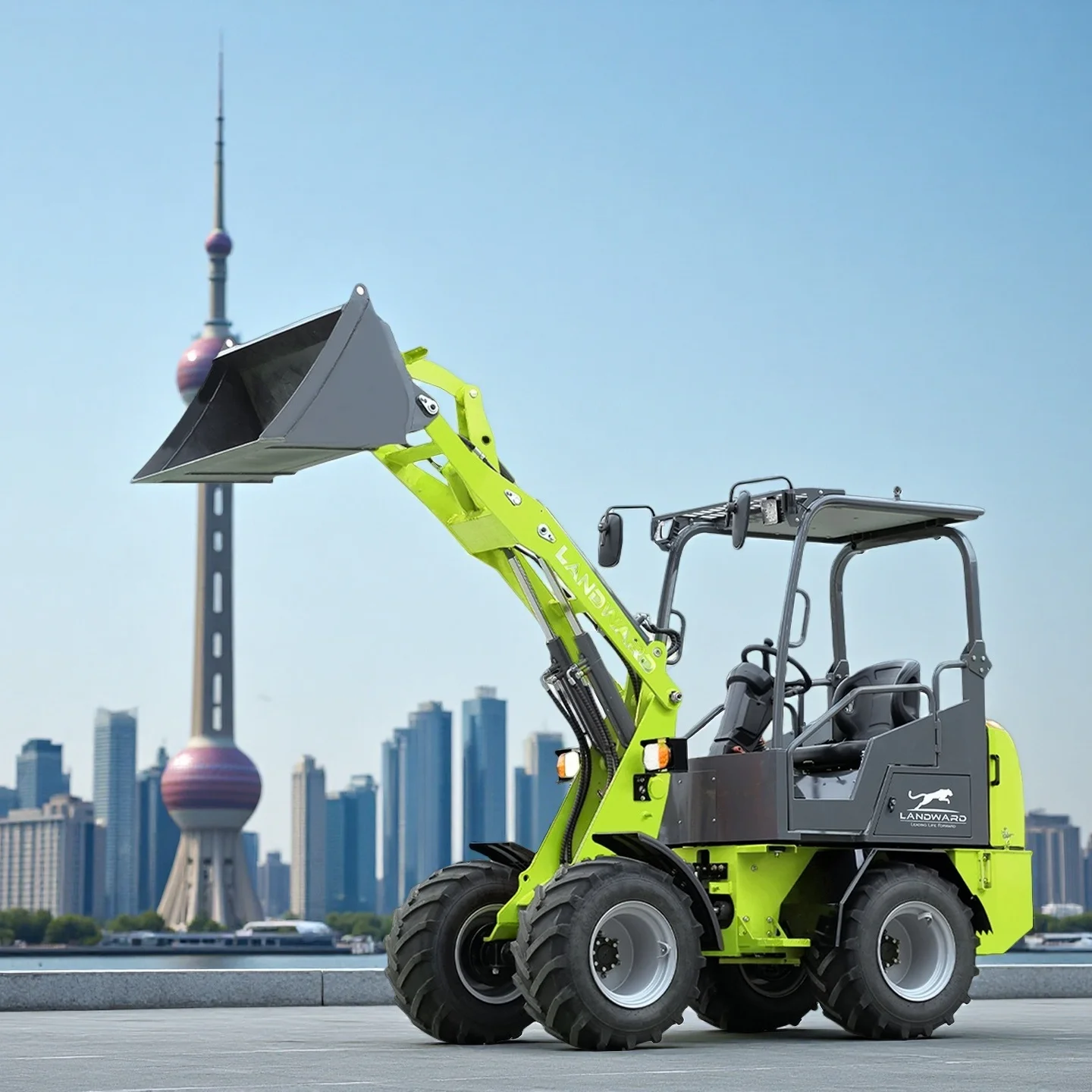 

Wholesale China Factory 4×4 Wheel Loader Agricultural Use Bagger For Sale 800KG New Energy Small Electric wheel Loader Customize